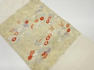 草模様織出し名古屋帯